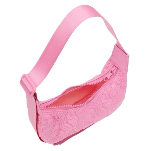 No Boundaries Handbags - Embroidery Heart Mini Hobo Crossbody Handbag